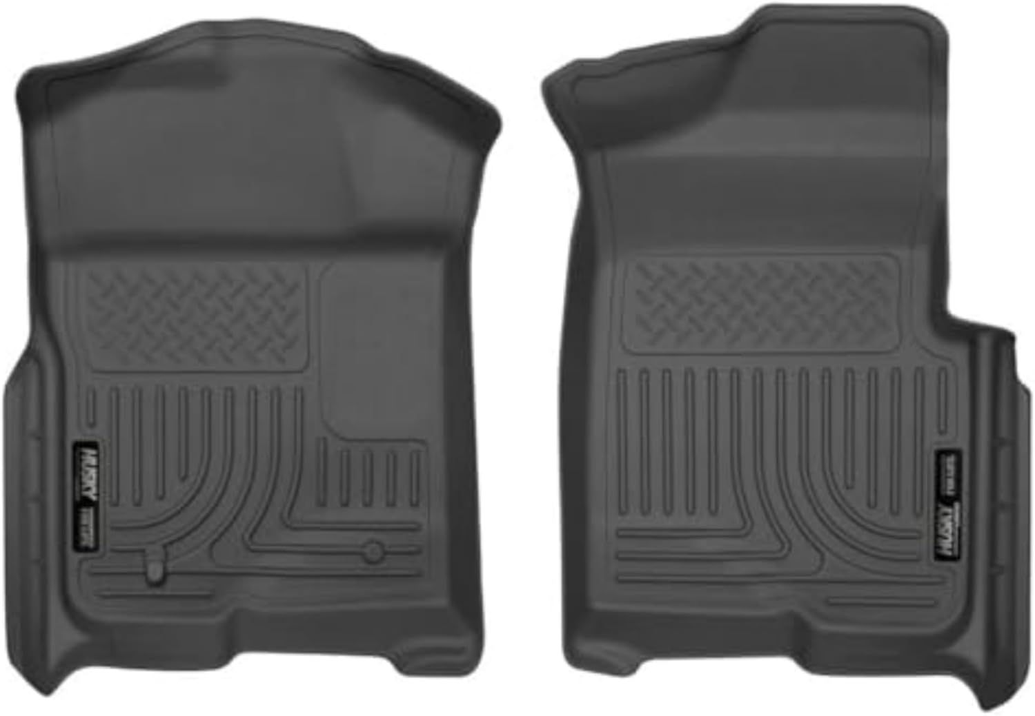 Husky Liners Weatherbeater Floor Mats | Fits 2009-2014 Ford F-150 All Cabs w/Out Manual Shifter | Front Row, 2-pc Black - 18331