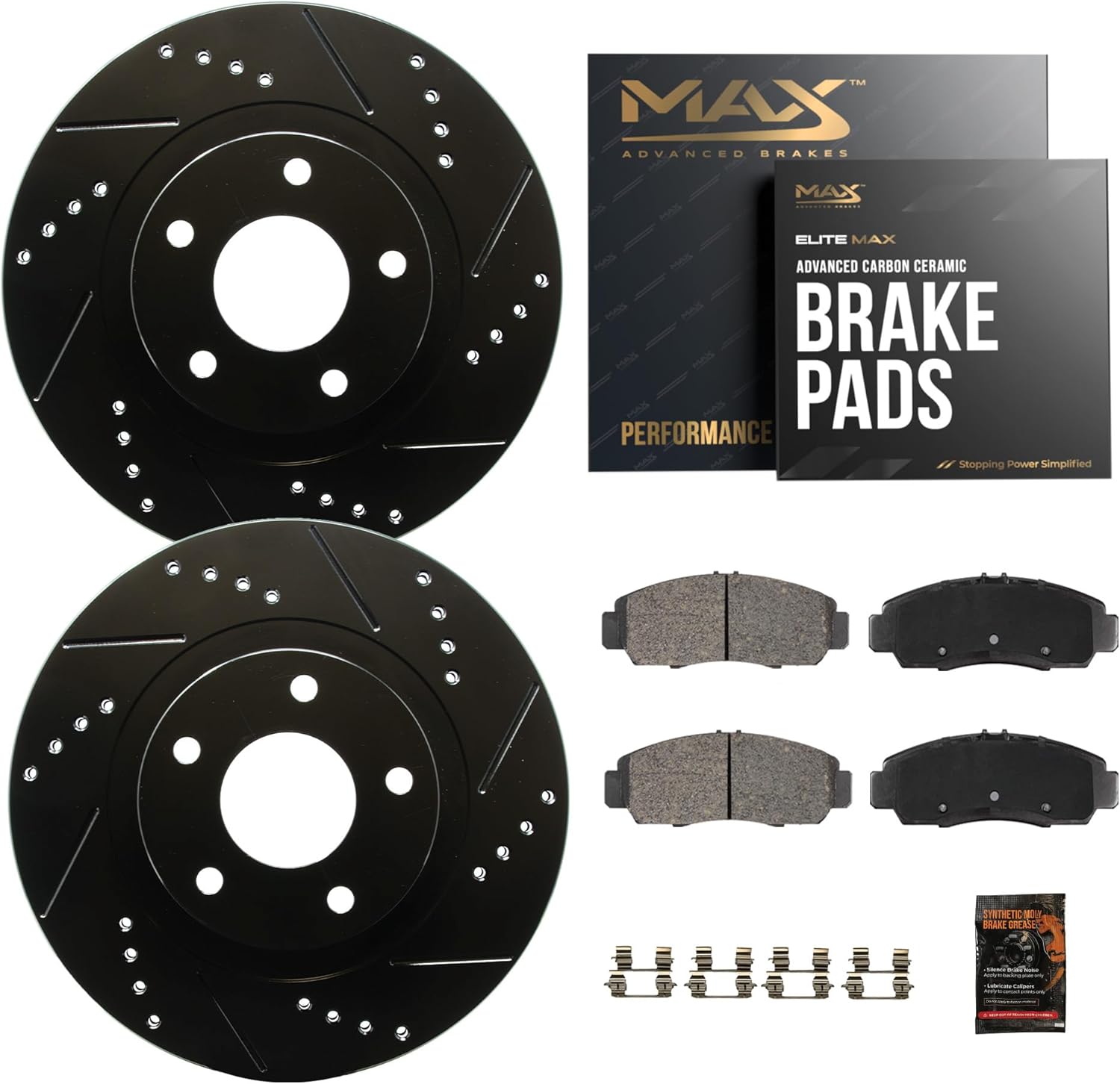 Max Advanced Brakes Civic Rear Kit (Black Coated)