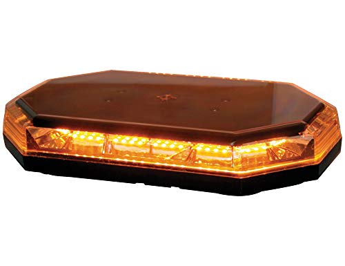 Buyers Products 8891060 15" Amber LED Mini Light Bar  56 LEDs, 10 Flash Patterns, Magnetic or Permanent Mount, Emergency Strobe Lights for Trucks, Snow Plows, Utility & Work Vehicles