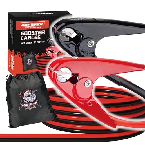 CARTMAN 2‑Gauge 20ft Jumper Cables