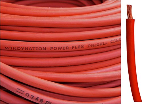 2/0 Gauge 2/0 AWG 20 Feet Red Welding Battery Pure Copper Flexible Cable Wire - Car, Inverter, RV, Solar
