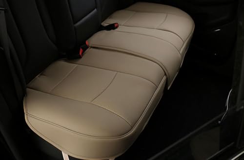 EDEALYN 1 Pack Scalable (124-140cm) Back Seat Cover Car Seat Cover Seat Protector Rear Seat Bottom Cover Fits 90% of car - for Seat Bottom Only (Tan - Rear seat)