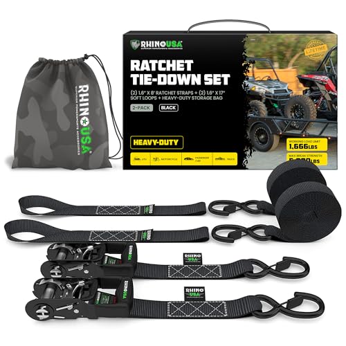 RHINO USA Ratchet Straps Tie Down Kit