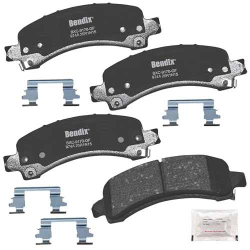 Bendix Priority1 CFC974A Ceramic Rear Brake Pads for Select Models Cadillac Escalade, Chevrolet Avalanche 1500, Express Silverado Sonora, Suburban Tahoe, GMC Savana Sierra Yukon, Yukon XL 1500