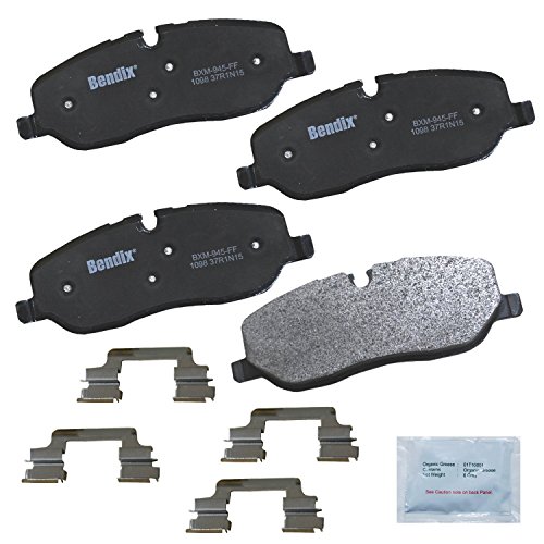 Bendix Priority1 CFM1098 Semi-Metallic Front Brake Pads for Land Rover Discovery 2016-2014, LR3 2009-2005, Range Rover 2009-2006, Range Rover Sport 2009-2006