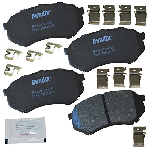Bendix Priority1 CFC433A Disc Brake Pad Set Ceramic for Mitsubishi Fuso FE 1995-1990, FE-HD 1999-1996, FE-HD 2002, Toyota Tacoma 2004-1995