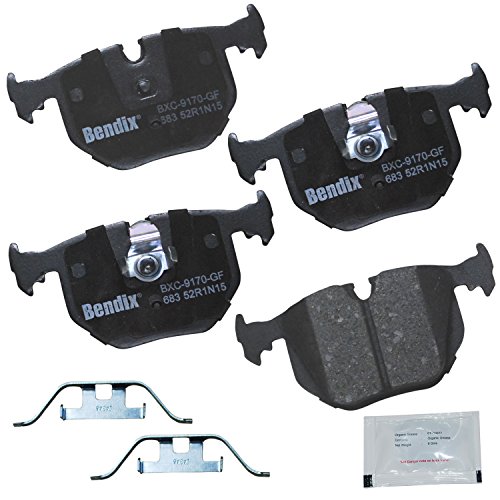 Bendix Priority1 CFC683 Ceramic Rear Brake Pads for Select Models Bentley Arnage, BMW 330Ci, 330i, 330xi, 525i, 740i, 740iL, 750iL, 840Ci, 850Ci, 850CSi, 850i, M3, M5, X3, X5, Z4, Z8, Land Rover Range