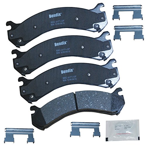 Bendix Priority1 CFC909 Ceramic Rear Brake Pads for Select Models Chevrolet Silverado 2500, 3500, 3500 Classic, HD, GMC Sierra HD
