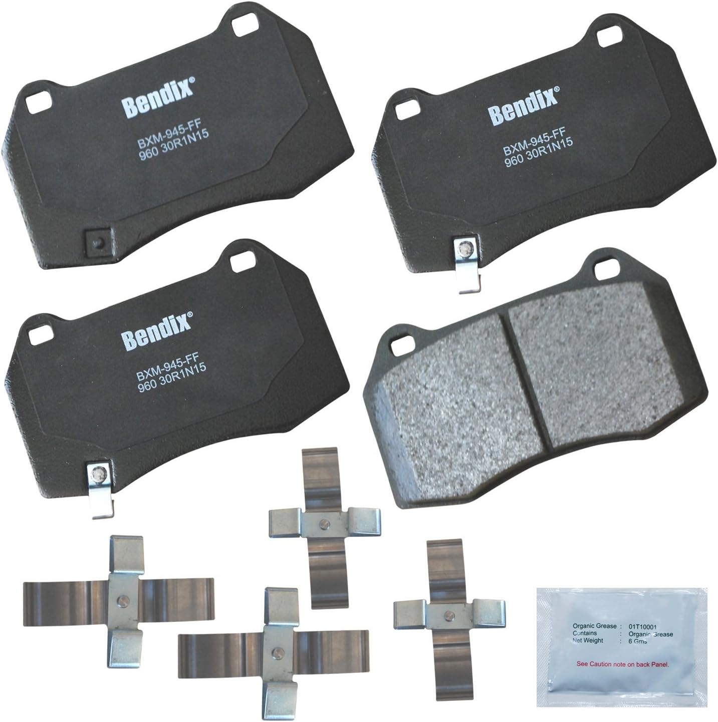 Bendix Priority1 CFM960 Semi-Metallic Front Brake Pads for INFINITI G35 2004, Nissan 350Z 2009-2003, Sentra 2006-2004
