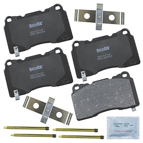 Bendix Priority1 CFC1050A Ceramic Front Brake Pads for Cadillac ATS 2014-2013, XTS 2014-2013, Honda Civic 2018-2017, Hyundai Genesis Coupe 2013-2011