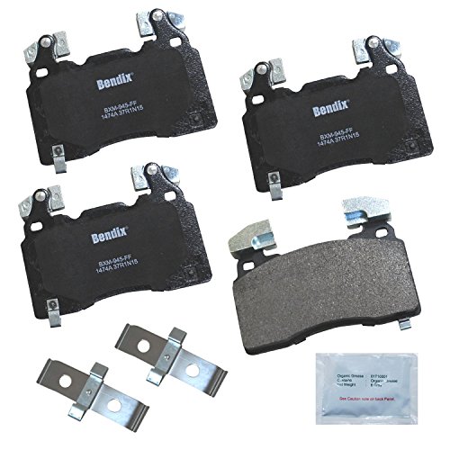 Bendix Priority1 CFM1474A Semi-Metallic Front Brake Pads for Cadillac CT6 2017, CTS 2015, CTS 2017, CTS 2019, Chevrolet Camaro 2019, Corvette 2015, Corvette 2019, Tesla S 2016-2012, S 2022-2021
