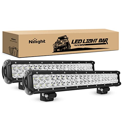 Nilight NI06A-126W 20 Inch Light Bar (2-Pack)