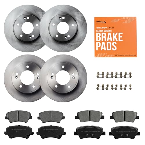Max Advanced Brakes ValueMAX Front & Rear Brake Kit | Fits 2011-2016 Hyundai Elantra | Brake & Rotor Kit for Daily Driving | OE Brake Rotors & Ceramic Brake Pads