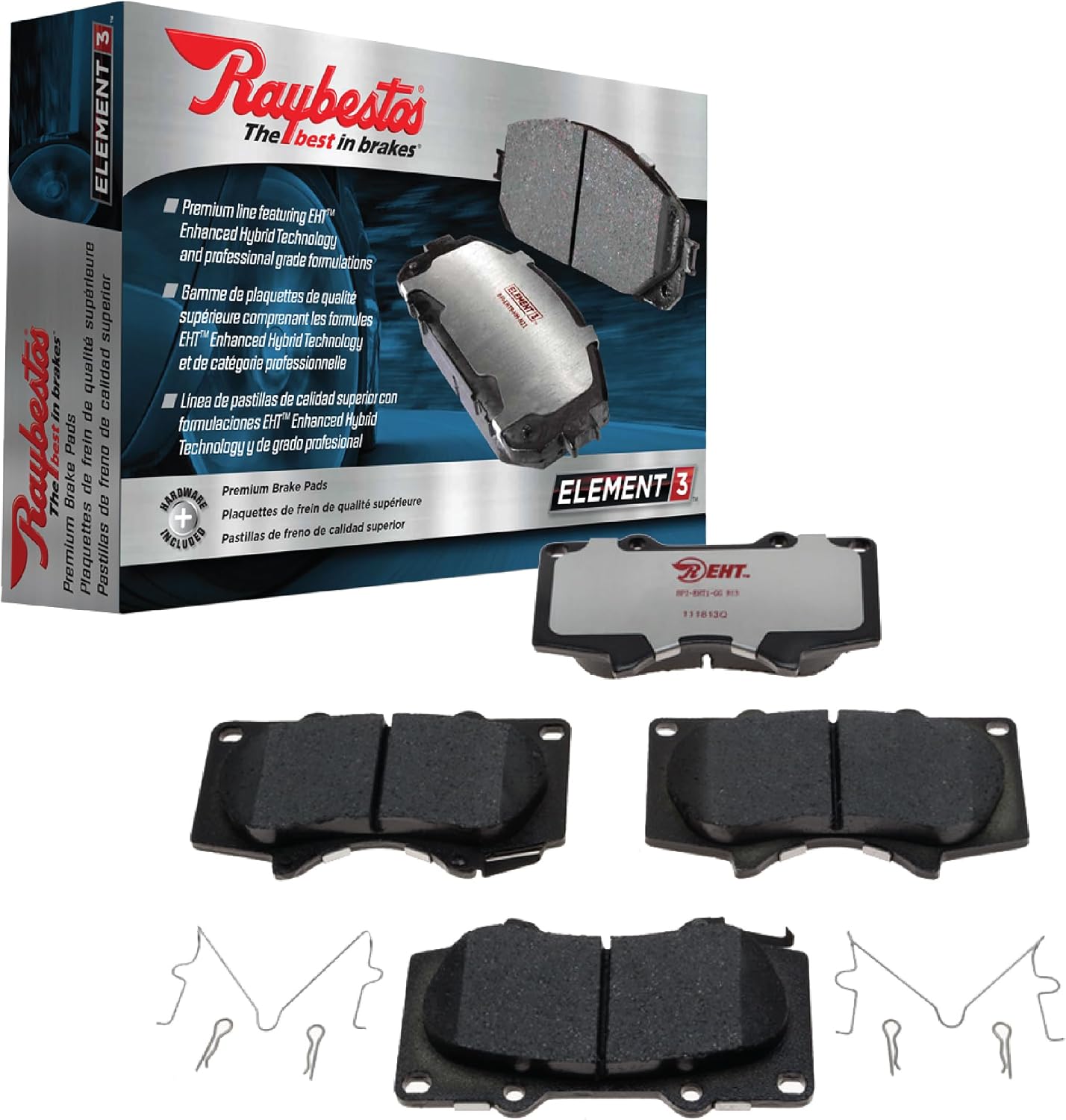 Raybestos Element3 Automotive Replacement Rear Brake Pad Set for Select 2013-2015 Mazda CX-5, 2016-2018 Mazda CX-3 (EHT1624H)