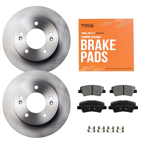 Max Advanced Brakes ValueMAX Rear Brake Kit | Fits 2011-2020 Hyundai Elantra; 2014-2023 Kia Forte | Brake & Rotor Kit for Daily Driving | OE Brake Rotors & Ceramic Brake Pads