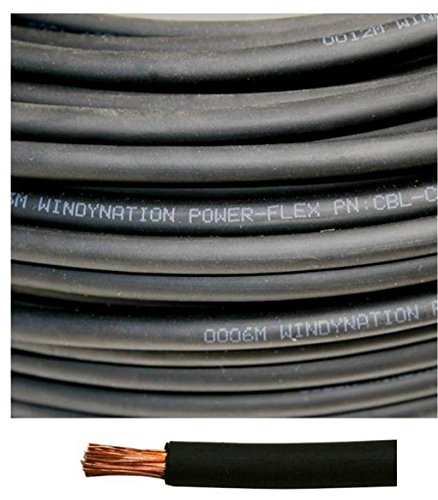 4 Gauge 4 AWG 100 Feet Black Welding Battery Pure Copper Flexible Cable Wire - Car, Inverter, RV, Solar