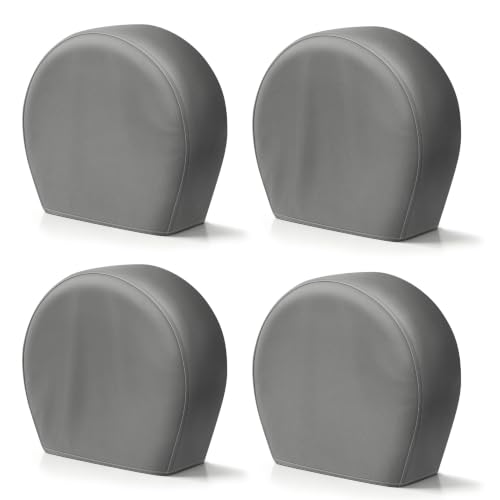 Explore Land Tire Covers 4 Pack - Tough Wheel Protector for Truck, SUV, Trailer, Camper, RV Universal Fits Tire Diameters 23-25.75 inches, Charcoal