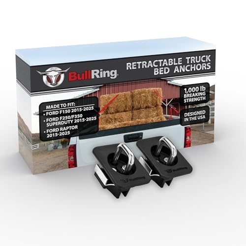 Bull Ring Offset Flush Retractable Tie Downs (1 Pair)