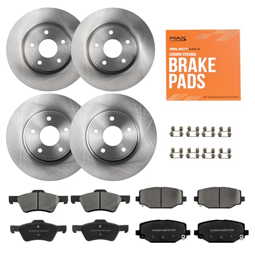 MAX Advanced Brakes - Brake Kit For 2012-2020 Dodge Grand Caravan (12.99" Dia Front Rotor)| Carbon Ceramic Brake and Rotor Kit Front and Rear| OE Replacement Brake Rotors