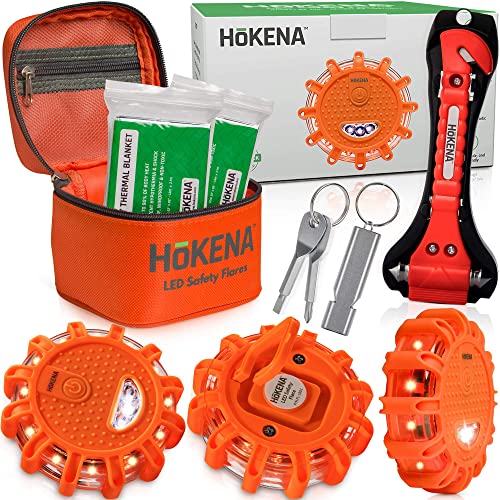 HOKENA LED Road Flares 9‑Piece Kit