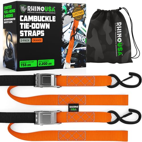 Rhino USA Tie Down Straps (Orange)