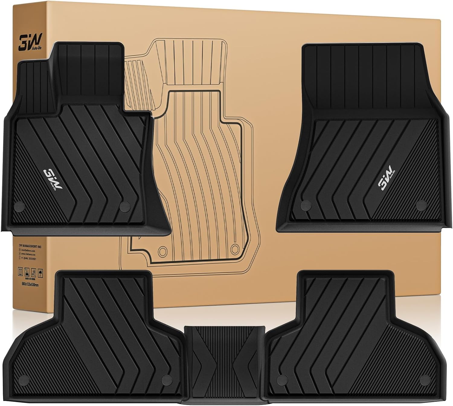 3W Floor Mats Custom Fit for BMW X5/X6
