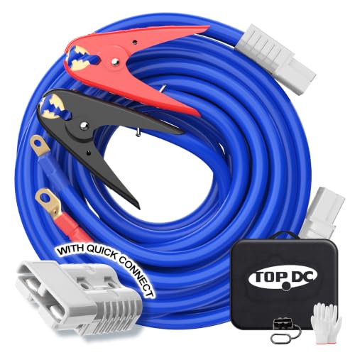 TOPDC 1-Gauge 25' Premium Jumper Cables