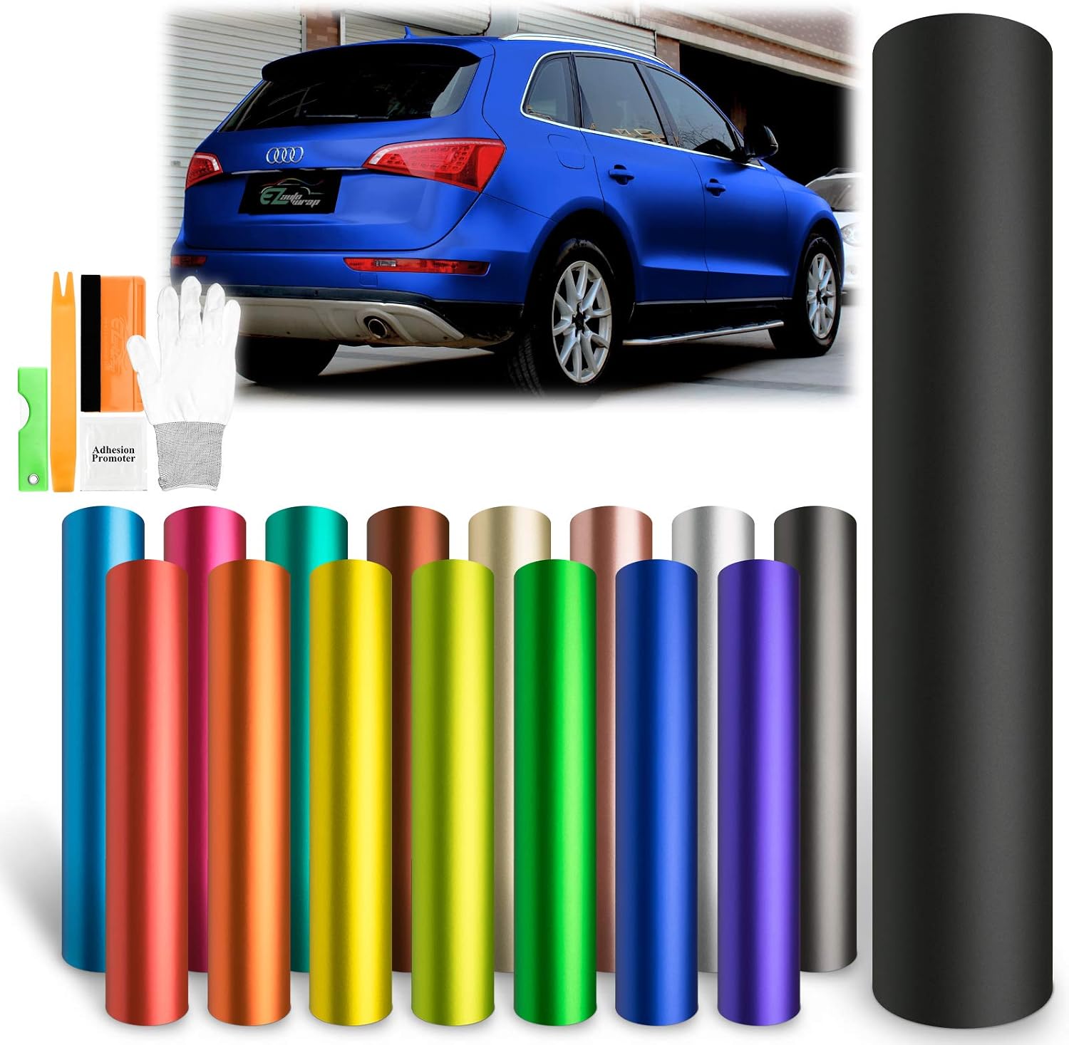 Free Tool Kit Satin Chrome Pink Car Vinyl Wrap Sticker Decal Sheet with Air Release Bubble Free Self Adhesive Peel and Stick - 60"X300" (5FT X 25FT)