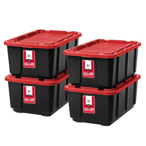 IRIS USA 27 Gallon Tote (Red)