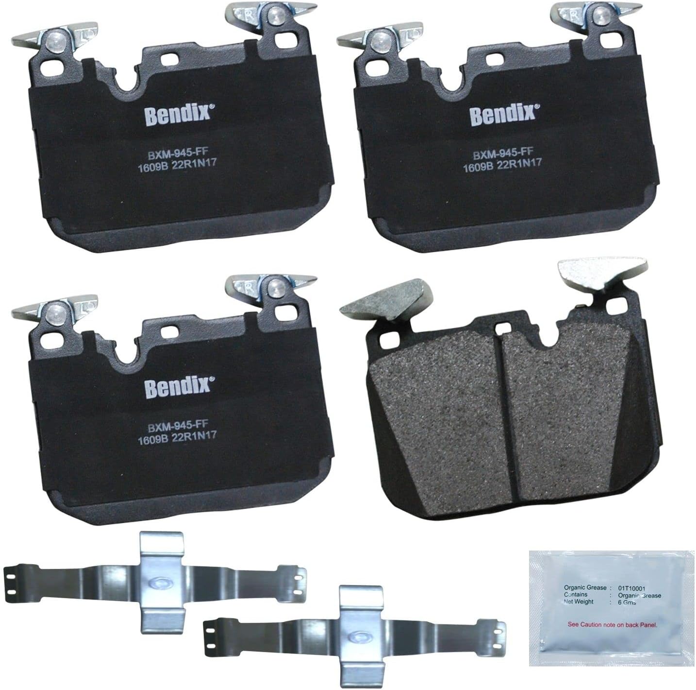 Bendix Priority1 CFM1609B Semi-Metallic Front Brake Pads for Select Models BMW 228i,xDrive,230i,320i,328i,330i,335i,GT 340i,428i,Gran Coupe,xDrive 430i,435i,440i,ActiveHybrid 3,i8,M235i,M240i