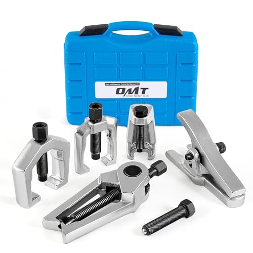 Orion Motor Tech 5pc Ball Joint Separator, Pitman Arm Puller, Tie Rod End Tool Set for Front End Service, Splitter Removal Kit (BL06)