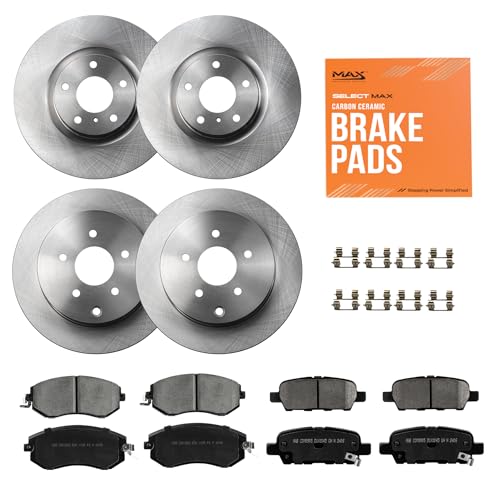 Max Advanced Brakes ValueMAX Front & Rear Brake Kit | Fits 2015-2023 Nissan Murano; 2013-2020 Pathfinder | Brake & Rotor Kit for Daily Driving | OE Brake Rotors & Ceramic Brake Pads
