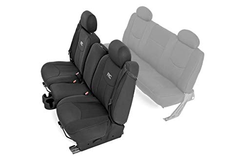 Rough Country Neoprene Front Seat Covers for Chevy Silverado & GMC Sierra 1500 (1999-2006) - Waterproof & UV Resistant, Foam Padded, Front Seat Cover Set