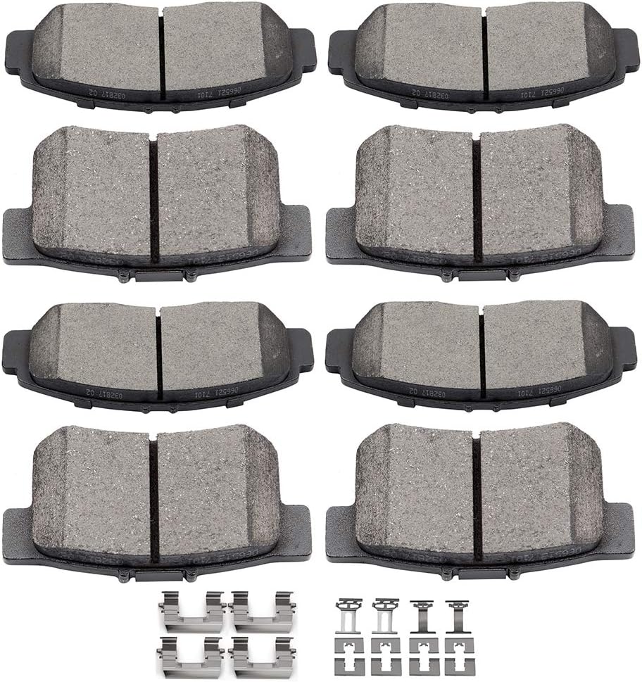 Ceramic Brake Pads Kits,SCITOO 8pcs Brakes Pads Set fit for 2004-2008 for Acura TSX,2003-2007 for Honda for Accord