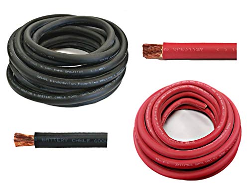 WNI 2 Gauge 25 Feet Black/Red 2 AWG