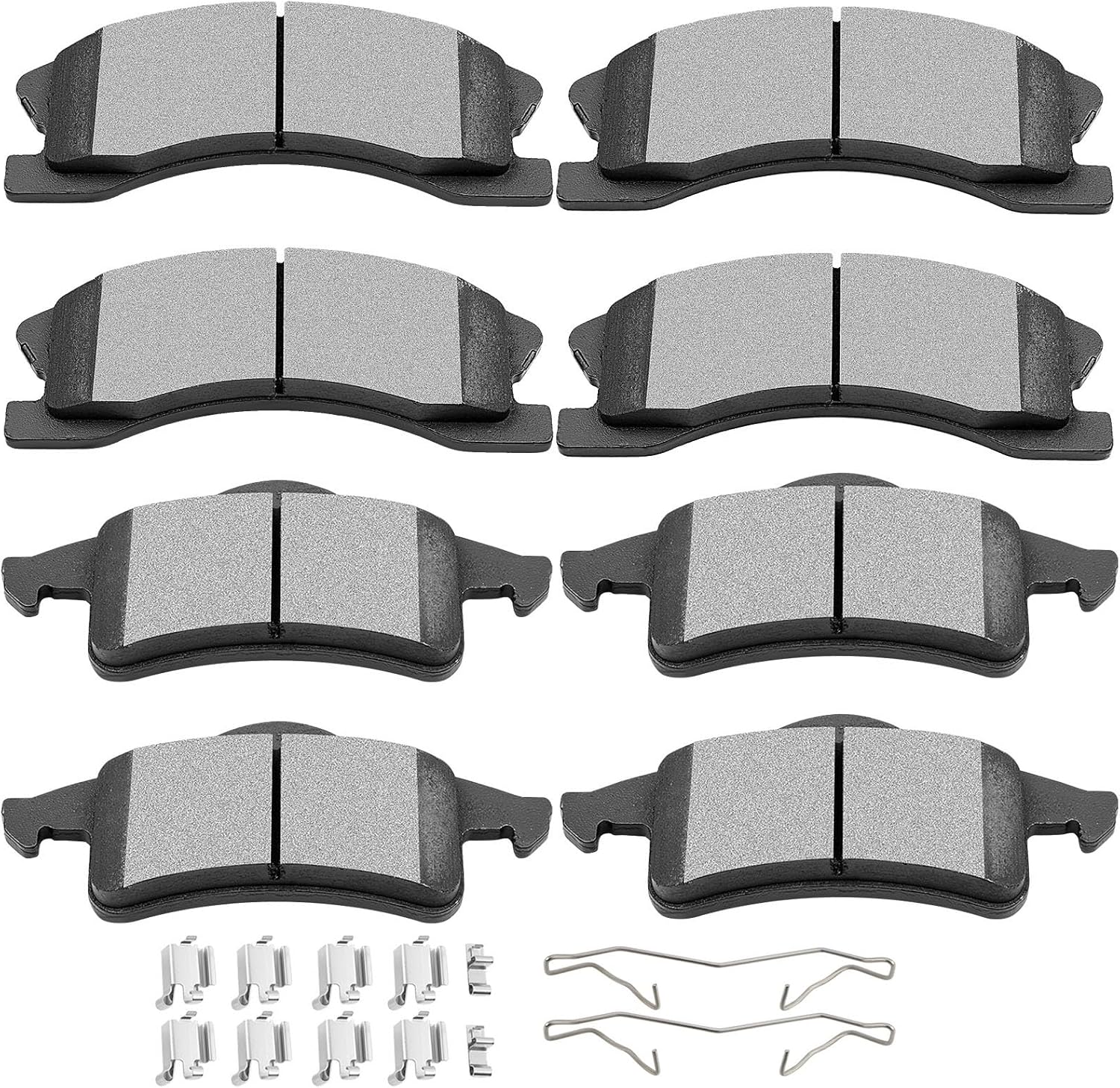 SCITOO Ceramic Brake Pads, 8pcs Front Rear Brake Pads Brakes Kits fit for 1999-2004 for Jeep Grand for Cherokee