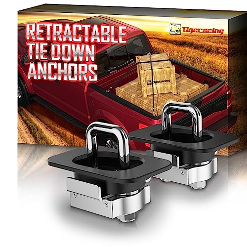 Tigeracing Tie Down Anchors Retractable (2-pack)