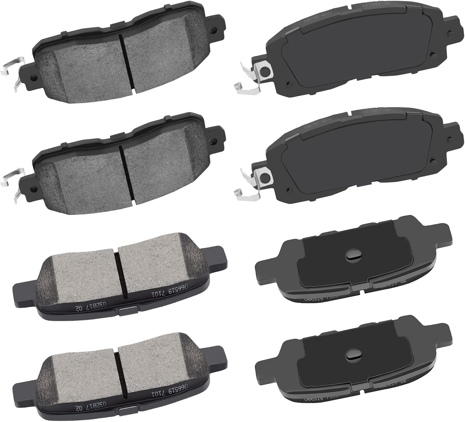 cciyu D905 D1650 Front Rear Ceramic Brake Pads Kits