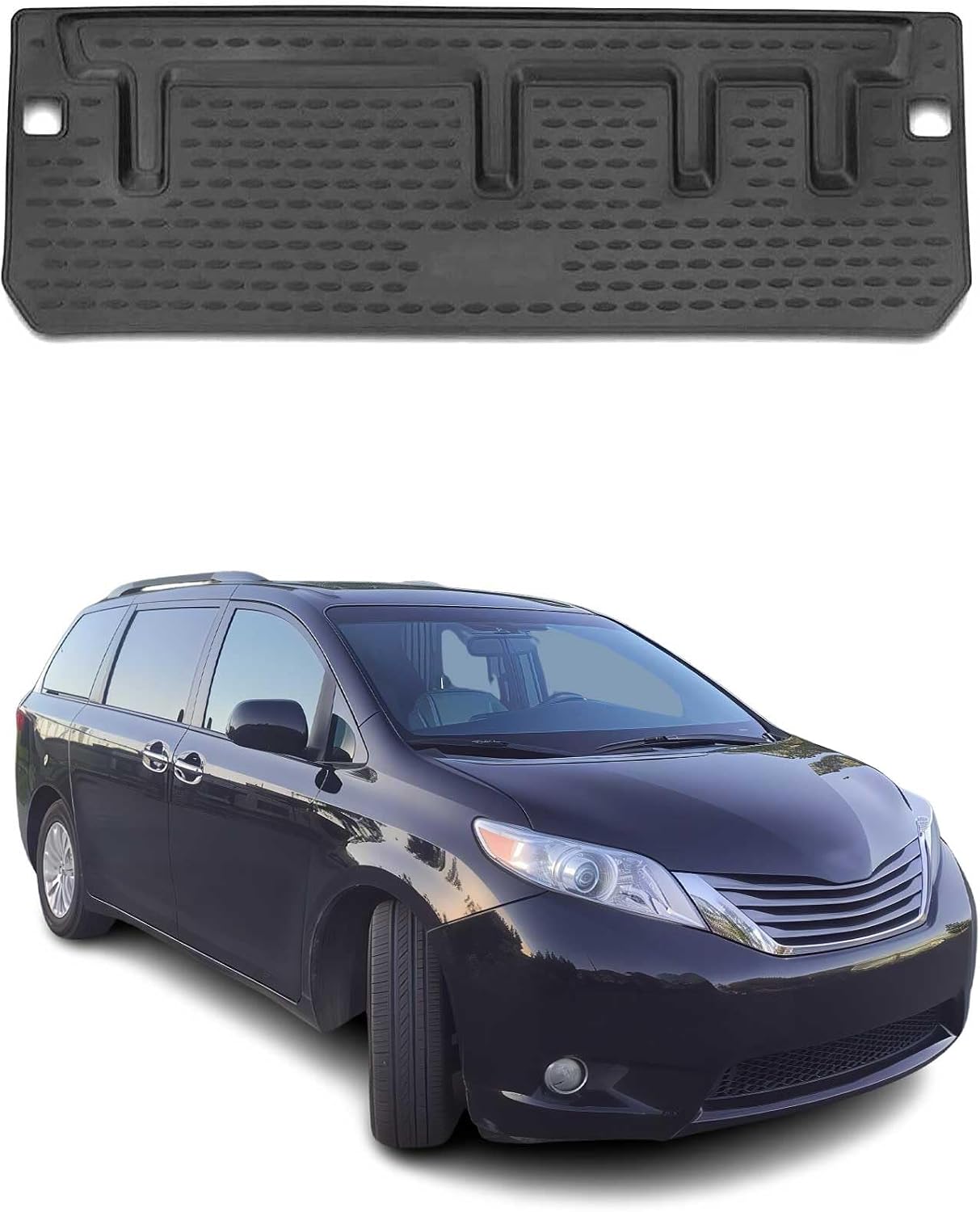OMAC Cargo Mats Liner for Toyota Sienna 2011-2017 3rd Row & 7 Seats Waterproof TPE Black