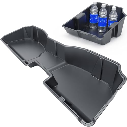 oEdRo Underseat Storage for Chevy Silverado/GMC Sierra 1500(2014-2018) Crew Cab, 2500HD 3500HD(2015-2019), Upgraded Rear Under Seat Storage Truck Organizer Tool Box