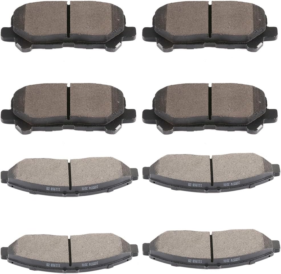Ceramic Brake Pads Kits, SCITOO 8pcs Brakes Pads Set fit for 2014-2017 Acura MDX / 2012-2019 Honda Pilot / 2017-2019 Honda Ridgeline