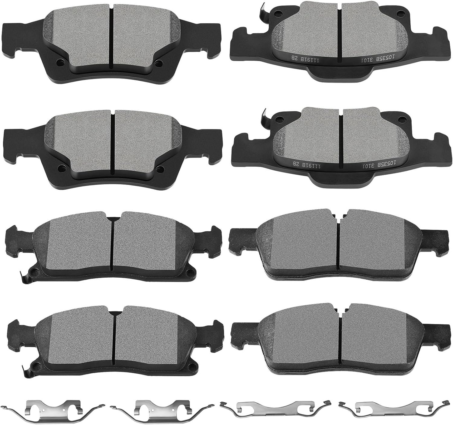Ceramic Brake Pads Kits,SCITOO 8pcs Brakes Pads Set fit for 2011-2018 for Dodge for Durango,2011-2019 for Jeep Grand for Cherokee