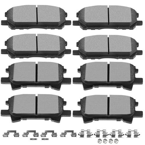 SCITOO Ceramic Front Rear Disc Brake Pad Set fit for 2004-2006 for Lexus RX330, 2007-2009 for Lexus RX350, 2006-2008 for Lexus RX400h, 2006-2007 for Toyota Highlander