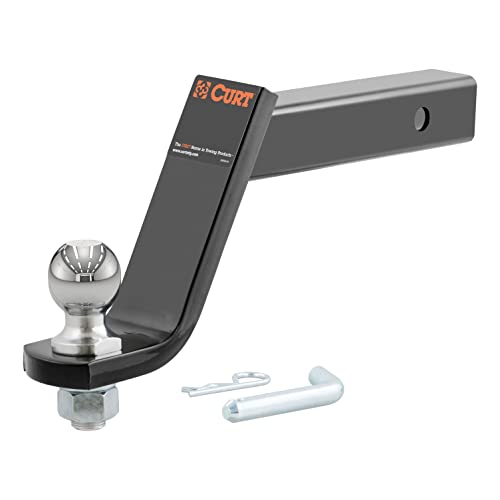 CURT 45064 Lifted Truck Trailer Hitch Mount with 2-Inch Ball & Pin, Fits 2-in Receiver, 7,500 lbs, 6-Inch Drop