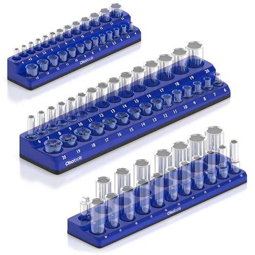 Olsa Tools Magnetic Socket Organizer (Blue)