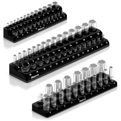 Olsa Tools Magnetic Socket Organizer (Black)