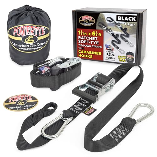 PowerTye 1.5" x 6.5ft Ratchet (Black/Black)