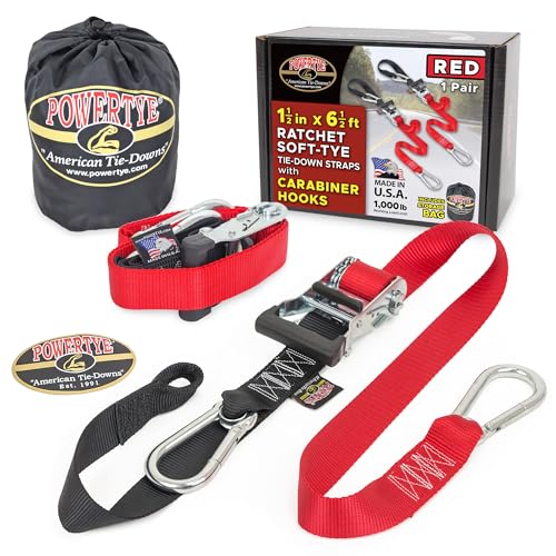 PowerTye 1.5" x 6.5ft Ratchet (Red/Black)