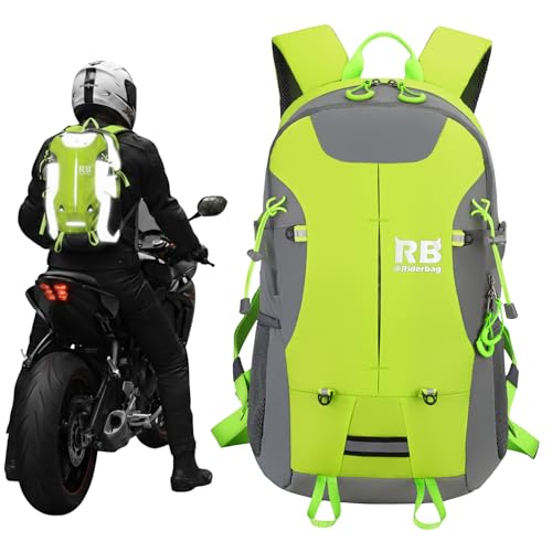 Riderbag Reflective Motorcycle Backpack (green)