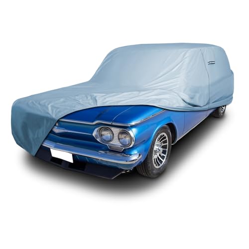 iCarCover Premium Car Cover for 1961-1962 Chevy Corvair Station Wagon Heavy Duty Waterproof All Weather Automobiles Custom Fit Indoor Outdoor UV Snow Protection Covers with Straps and Bag
